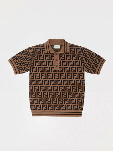 FENDI FENDI �|���V���c �g�b�v�X �{�[�C�Y �u���E�� Polo shirts JMG094AEYD �֐� �������� 2025AW gi