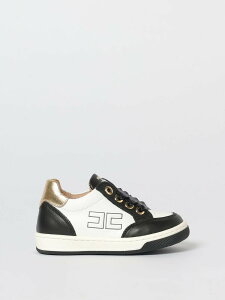 �G���U�x�b�^ �t�����L ELISABETTA FRANCHI LA MIA BAMBINA ����X�j�[�J�[ �X�j�[�J�[ �K�[���Y �u���b�N High top sneakers F1A9E0330 �֐� �������� 2025AW gi