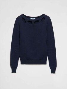 �v���_ PRADA �Z�[�^�[ �j�b�g�E�F�A ���f�B�[�X �u���[ Knitwear P24P2R17BH �֐� �������� 2025SS gi