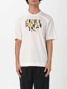 �t�F���f�B FENDI T�V���c �����Y �z���C�g T-shirts FY0936AVOH �֐� �������� 2025AW gi
