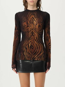 �W�����|�[���E�S���`�G JEAN PAUL GAULTIER T�V���c �g�b�v�X ���f�B�[�X �u���E�� T-shirts and tops 2503WTO335M002P �֐� �������� 2025AW gi