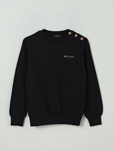 �o���}�� BALMAIN �N���[�l�b�N�W�����p�[ �j�b�g�E�F�A �{�[�C�Y �u���b�N Crew neck jumpers BX4R10Z3183 �֐� �������� 2025AW gi