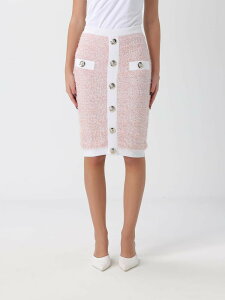 �o���}�� BALMAIN �X�J�[�g ���f�B�[�X �s���N Skirts FF1LC016KI72 Pink �֐� �������� 2025AW gi