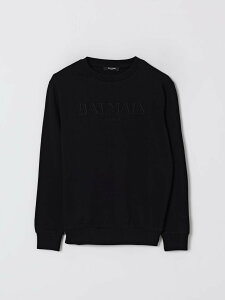 �o���}�� BALMAIN �N���[�l�b�N�W�����p�[ �j�b�g�E�F�A �{�[�C�Y �u���b�N Crew neck jumpers BX4Q50Z3183 �֐� �������� 2025AW gi