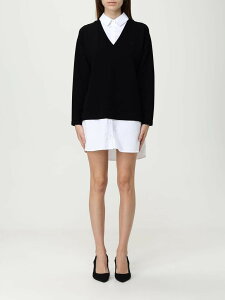 �G���U�x�b�^ �t�����L ELISABETTA FRANCHI �����s�[�X �h���X ���f�B�[�X �u���b�N Dresses AM09T �֐� �������� 2025AW gi