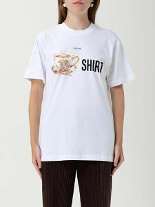���X�L�[�m�N�`���[�� MOSCHINO COUTURE �|���V���c T�V���c ���f�B�[�X �z���C�g T-shirts and polo shirts 07225541 White �֐� �������� 2025AW gi