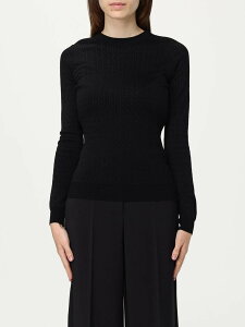�G���U�x�b�^ �t�����L ELISABETTA FRANCHI �Z�[�^�[ �j�b�g�E�F�A ���f�B�[�X �u���b�N Knitwear MK24S �֐� �������� 2025AW gi