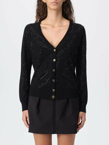 �G���U�x�b�^ �t�����L ELISABETTA FRANCHI �Z�[�^�[ �j�b�g�E�F�A ���f�B�[�X �u���b�N Knitwear MK26B �֐� �������� 2025AW gi