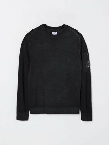 �V�[�s�[�J���p�j�[ C.P. COMPANY �N���[�l�b�N�W�����p�[ �j�b�g�E�F�A �{�[�C�Y �u���b�N Crew neck jumpers CMW009LHC01 �֐� �������� 2025AW gi