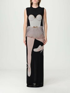 ���X�L�[�m�N�`���[�� MOSCHINO COUTURE �����s�[�X �h���X ���f�B�[�X �u���b�N Dresses 04145544 �֐� �������� 2025AW gi