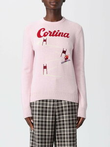 �G���V�[�c�[�Z�C���g�o�[�X MC2 SAINT BARTH �Z�[�^�[ �j�b�g�E�F�A ���f�B�[�X �s���N Knitwear QUE0018 CORTINA SKI RACE 21 EMB �֐� �������� 2025AW gi