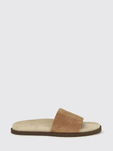 �u���l�� �N�`�l�� BRUNELLO CUCINELLI �t���b�g�V���[�Y �T���_�� �����Y �x�[�W�� Flat Shoes MZUSOLY236 �֐� �������� 2026SS gi