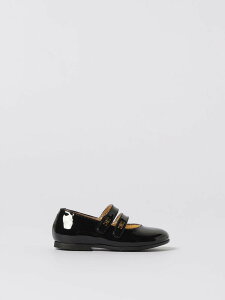 �G���U�x�b�^ �t�����L ELISABETTA FRANCHI LA MIA BAMBINA �o���G�V���[�Y �V���[�Y �K�[���Y �u���b�N Ballet flats F1A3E03220286 �֐� �������� 2025AW gi