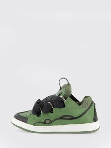 �����o�� LANVIN �t���b�g�X�j�[�J�[ �X�j�[�J�[ �{�[�C�Y �O���[�� Flat sneakers N30308 �֐� �������� 2025AW gi