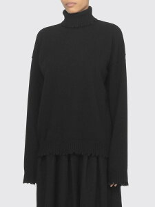 ���}���� UMA WANG �Z�[�^�[ �j�b�g�E�F�A ���f�B�[�X �u���b�N Knitwear UK7154 Black �֐� �������� 2025AW gi