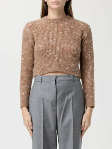 �����[ �W���[ LIU JO �Z�[�^�[ �j�b�g�E�F�A ���f�B�[�X �u���E�� Knitwear GF5168MA08R �֐� �������� 2025AW gi