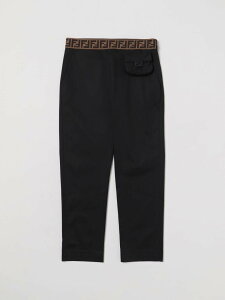 FENDI FENDI �Y�{�� �p���c �K�[���Y �u���b�N Trousers JFF330ADEH �֐� �������� 2025AW gi