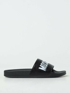 ���X�L�[�m MOSCHINO �t���b�g�V���[�Y �T���_�� �����Y �u���b�N Flat Shoes MB28022G0IG10 �֐� �������� 2026SS gi