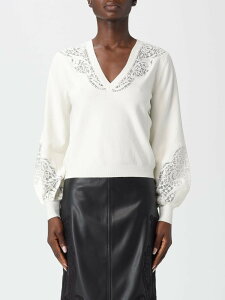�c�C���Z�b�g TWINSET �Z�[�^�[ �j�b�g�E�F�A ���f�B�[�X �z���C�g Knitwear 252TT3440 �֐� �������� 2025AW gi