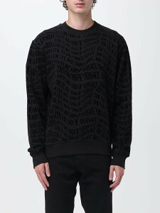 ���F���T�[�` �W�[���Y �N�`���[�� VERSACE JEANS COUTURE �Z�[�^�[ �j�b�g�E�F�A �����Y �u���b�N Knitwear 79GAI3R0FS199 �֐� �������� 2025AW gi
