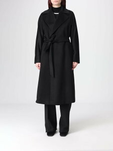 �}�b�N�X�}�[�� �X�e���f�B�I MAX MARA STUDIO �g�����`�R�[�g �R�[�g ���f�B�[�X �u���b�N Coats and trench coats 2526016062600 �֐� �������� 2025AW gi