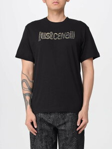 �W���X�g �J���@�� JUST CAVALLI T�V���c �����Y �u���b�N T-shirts 79OAHT16CJ500 �֐� �������� 2025AW gi
