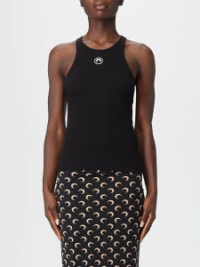 �}���[���Z�� MARINE SERRE T�V���c �g�b�v�X ���f�B�[�X �u���b�N T-shirts and tops WTT014ACJER0011 �֐� �������� 2026SS gi