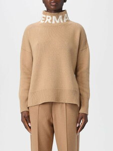 �G���}���m �t�B�����c�F ERMANNO FIRENZE �Z�[�^�[ �j�b�g�E�F�A ���f�B�[�X �u���E�� Knitwear D47EM027EO1 �֐� �������� 2025AW gi