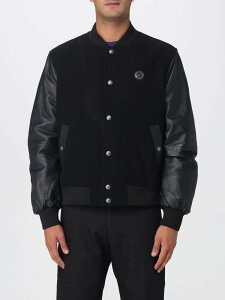 �W���X�g �J���@�� JUST CAVALLI �W���P�b�g �����Y �u���b�N Jackets 79OAVP01CP009 �֐� �������� 2025AW gi