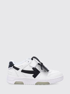 �I�t �z���C�g OFF-WHITE �t���b�g�X�j�[�J�[ �X�j�[�J�[ �{�[�C�Y �z���C�g Flat sneakers OBIA008C99LEA002 �֐� �������� 2026SS gi