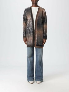 �����[ �W���[ LIU JO �Z�[�^�[ �j�b�g�E�F�A ���f�B�[�X �u���E�� Knitwear MF5248MA14R �֐� �������� 2025AW gi