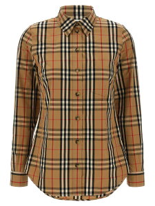 �o�[�o���[ BURBERRY �V���c ���f�B�[�X �x�[�W�� Shirts 'Lapwing' shirt 8111847ARCHIVEBEIGEIPCHK Beige �֐� �������� 2025AW ju