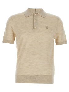 �o�[�o���[ BURBERRY �|���V���c �����Y �x�[�W�� Polo shirts Wool polo shirt 8103102NUTMEG Beige �֐� �������� 2025SS ju