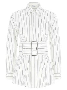 �o�[�o���[ BURBERRY �V���c ���f�B�[�X �z���C�g Shirts Striped shirt 8103514STRINGCOAL White �֐� �������� 2025SS ju