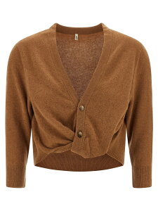 �A�[�� �T�[�e�B�[�� R13 �Z�[�^�[ �j�b�g�E�F�A ���f�B�[�X �u���E�� Knitwear Knot cardigan R13WY299Y141ALIGHTBROWN Brown �֐� �������� 2025AW ju