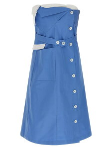 �~���E �~���E MIU MIU �����s�[�X �h���X ���f�B�[�X �u���[ Dresses Deconstructed mini dress MF5786SOOO1BMSF0013 Light Blue �֐� �������� 2025SS ju