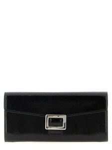 ���W�F ���B���B�G ROGER VIVIER �J�[�h�z���_�[ ���z ���f�B�[�X �u���b�N Wallets and Card Holders 'Belle Vivier' wallet on chain RAWAWSB4400UKPB999 Black �֐� �������� 2025AW ju