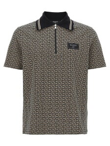 �o���}�� BALMAIN �|���V���c �����Y �z���C�g Polo shirts 'PB' polo shirt EH1GC027BC90GFE White/Black �֐� �������� 2026SS ju