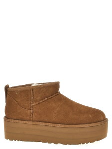 �A�O �I�[�X�g�����A UGG AUSTRALIA �u�[�c ���f�B�[�X �u���E�� Boots 'Classic Ultra Mini Platform' ankle boots 1135092CHE Brown �֐� �������� 2025AW ju