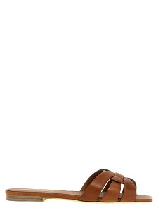 �C�� �T�����[���� SAINT LAURENT PARIS �T���_�� ���f�B�[�X �u���E�� Sandals 'Tribute Nu Pieds�f mules 571952BDA002206 Brown �֐� �������� 2026SS ju