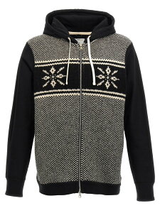 �W������ ���^�i�x �R�� �f �M�����\�� JUNYA WATANABE COMME DES GARCONS �X�E�F�b�g�V���c �g���[�i�[ �����Y �z���C�g Sweatshirts Jacquard insert hoodie WNT9011 White/Black �֐� �������� 2024AW ju
