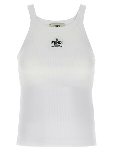�t�F���f�B FENDI T�V���c �g�b�v�X ���f�B�[�X �z���C�g T-shirts and tops Top logo FS7966ANQMF0ZNM White �֐� �������� 2026SS ju
