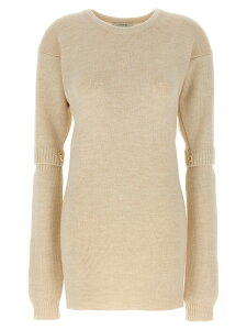 �����[�� LEMAIRE �����s�[�X �h���X ���f�B�[�X �z���C�g Dresses Knitted dress with removable sleeves DR1088LK1028WH048 White �֐� �������� 2024AW ju
