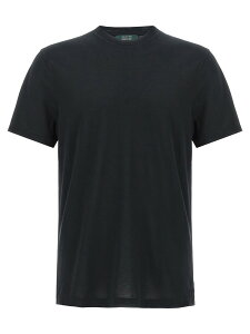 �U�m�[�l ZANONE T�V���c �����Y �u���b�N T-shirts 'Ice cotton' T-shirt 815194ZG380Z0015 Black �֐� �������� 2025SS ju