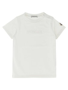 �����N���[�� �A���t�@�� MONCLER ENFANT T�V���c �g�b�v�X �x�r�[���j�Z�b�N�X �z���C�g T-shirt Logo embroidery t-shirt K29518C0000589AUM034 White �֐� �������� 2025AW ju