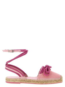 �}�b�n&�}�b�n MACH & MACH �t���b�g�V���[�Y �t���b�g�V���[�Y ���f�B�[�X �s���N Flat Shoes 'Double Bow Pink Riviera' espadrilles SS25S088520X22B37PINK Pink �֐� �������� 2025SS ju