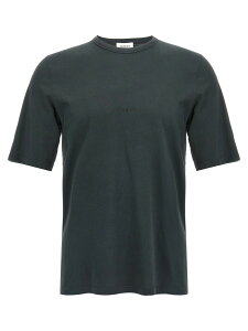 �C�� �T�����[���� SAINT LAURENT PARIS T�V���c �����Y �u���b�N T-shirts Logo embroidery t-shirt 818535YBHD21025 Black �֐� �������� 2025AW ju