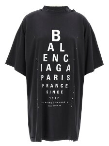 �o�����V�A�K BALENCIAGA �|���V���c T�V���c ���f�B�[�X �u���b�N T-shirts and polo shirts 'Optical' T-shirt 811688TRVU69034 Black �֐� �������� 2025SS ju