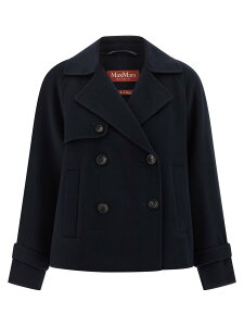 �}�b�N�X�}�[�� �X�e���f�B�I MAX MARA STUDIO �g�����`�R�[�g �R�[�g ���f�B�[�X �u���[ Coats and trench coats 'Nupar' coat 2526086041600006 Blue �֐� �������� 2025AW ju
