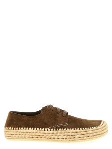 ���G�x LOEWE ���[�X�A�b�v�V���[�Y �h���X�V���[�Y �����Y �u���E�� Lace-up Shoes 'Rio' lace up shoes M526284X013170 Brown �֐� �������� 2025AW ju